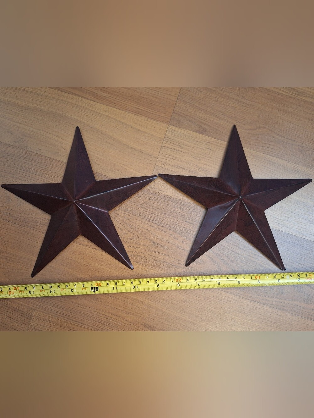 2 Metal Stars, Farmhouse, Distressed - Picture 3 of 3
